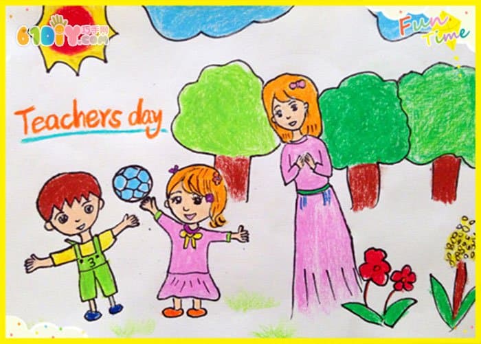Teacher's Day Children's Paintings Picture
