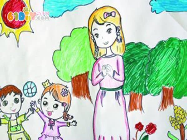 Teacher's Day Children's Paintings Picture