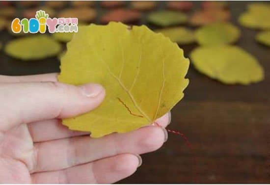 Autumn green hand made use of leaves to make roses
