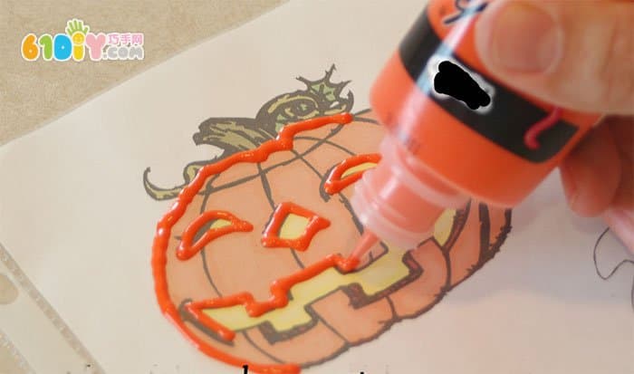 White Latex Making Halloween Window Ornaments