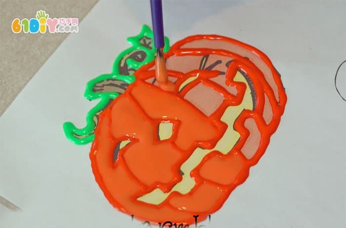 White Latex Making Halloween Window Ornaments