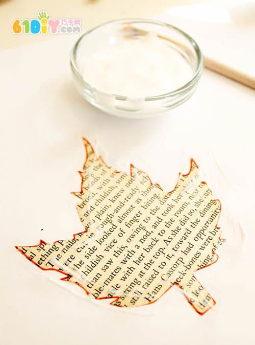 Shiny bright autumn leaf ornaments handmade