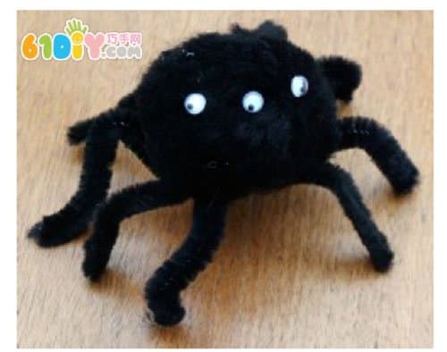 Hair ball root making Halloween spider