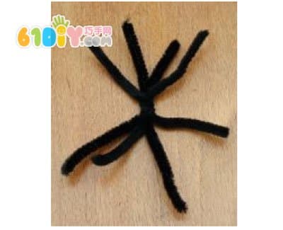 Hair ball root making Halloween spider