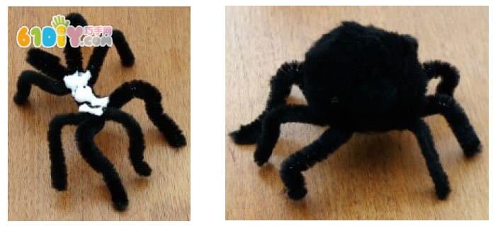 Hair ball root making Halloween spider