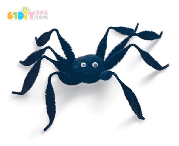 Hair ball root making Halloween spider