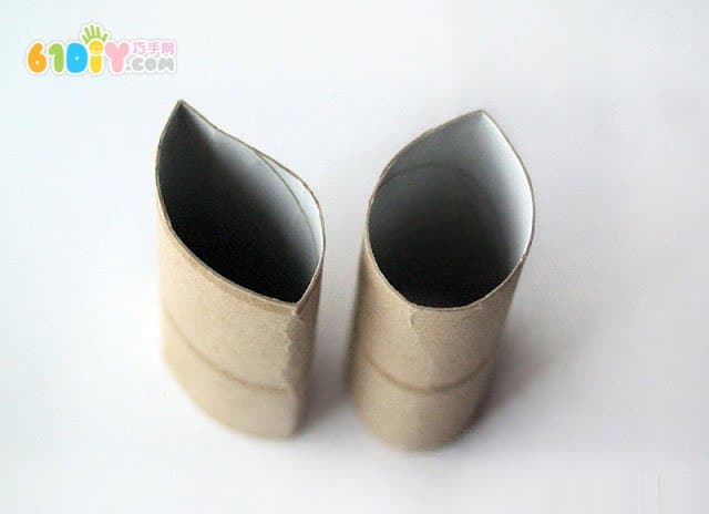 Beautiful and simple paper tube printed leaves