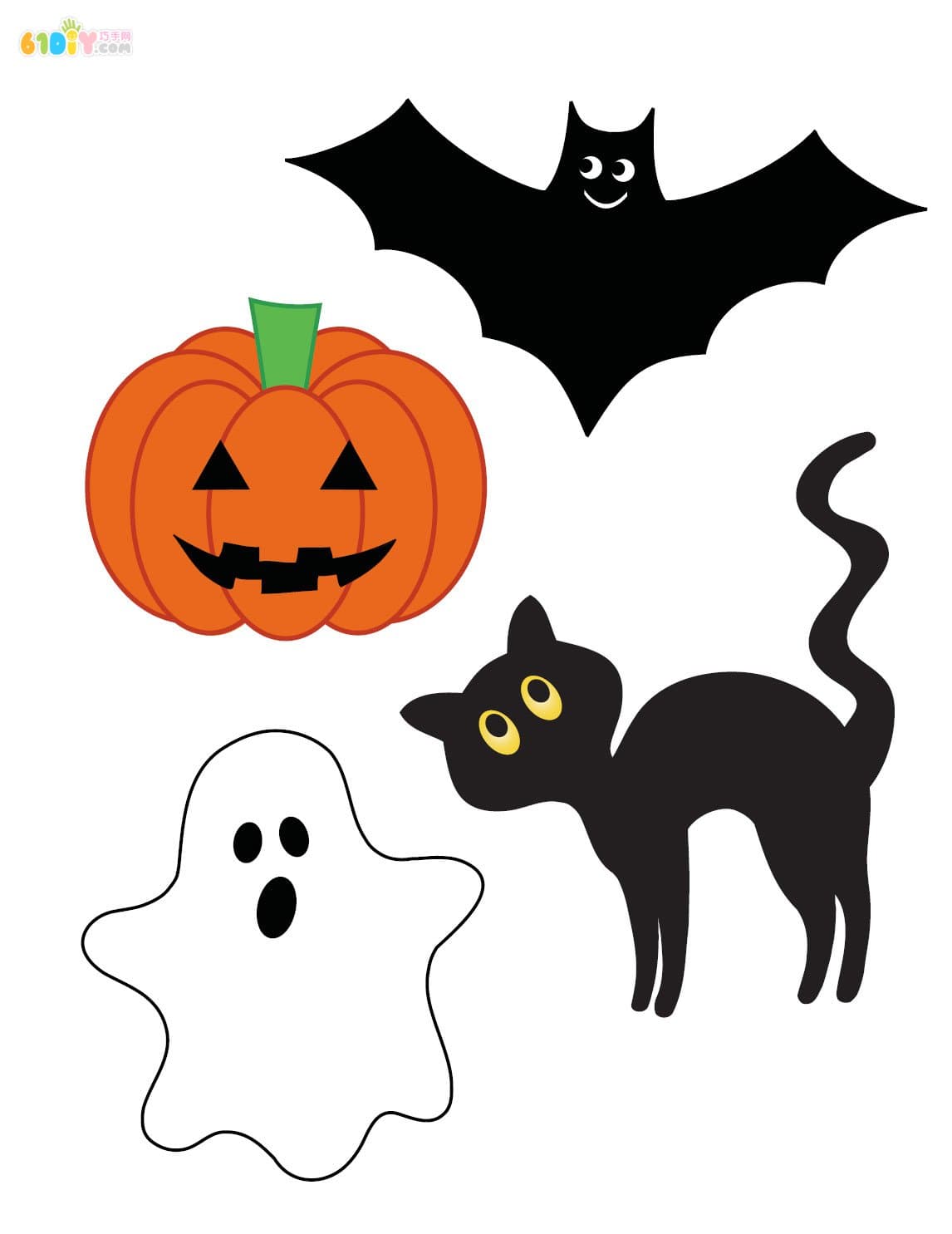 Halloween decorative element template download
