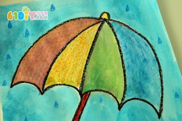 Draw a rainy umbrella