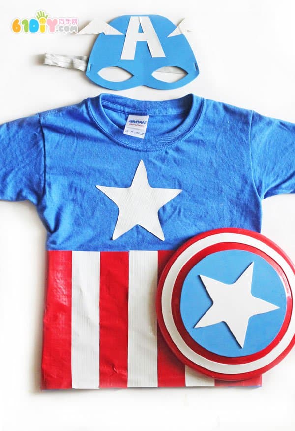 Halloween Little Boy Captain America Dress Up Costume Making