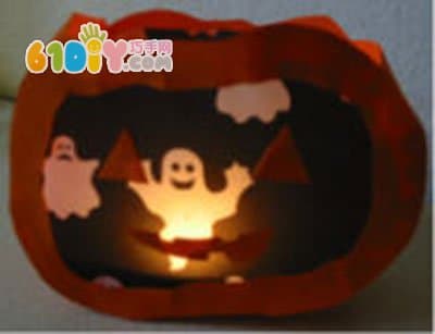 Halloween pumpkin devil lantern handmade