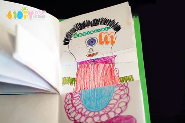 Children's creative handmade monster dressing book