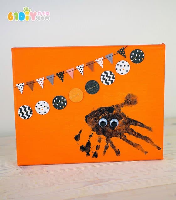 Halloween handprint spider decoration handmade
