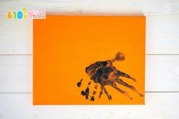 Halloween handprint spider decoration handmade