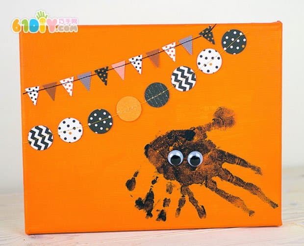 Halloween handprint spider decoration handmade