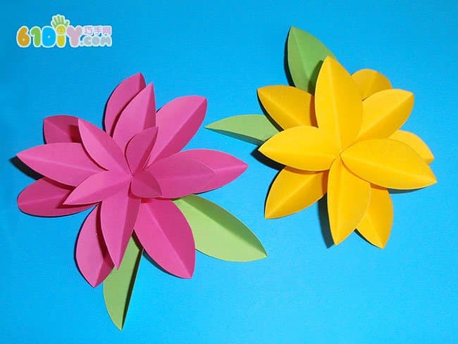 Card paper three-dimensional decorative flower making method