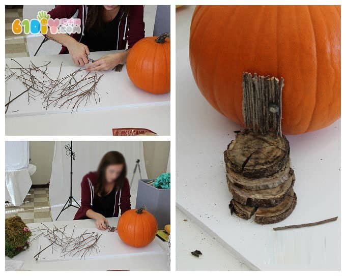 Parent-child DIY making pumpkin fairy tale house