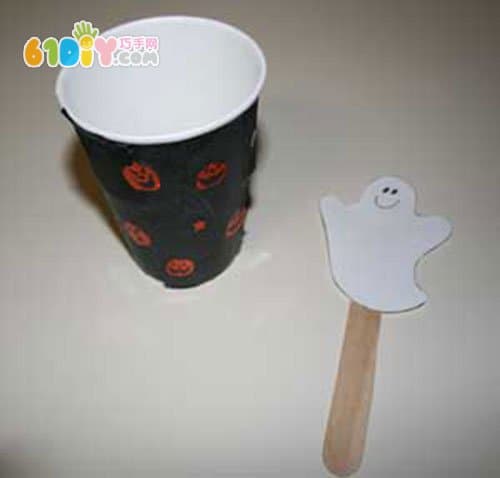 Halloween children hand made phantom peek