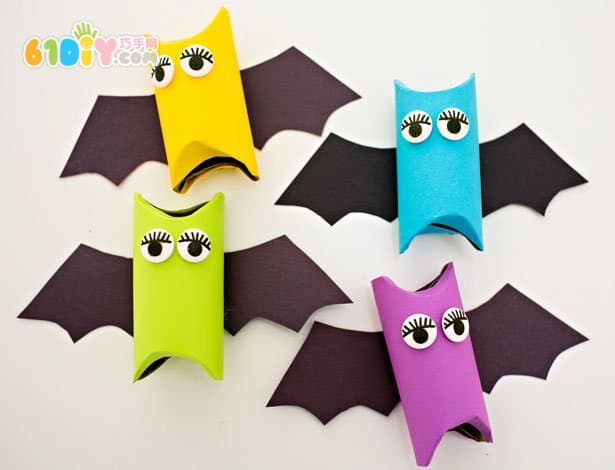 Teach children to make cute Halloween rainbow bats