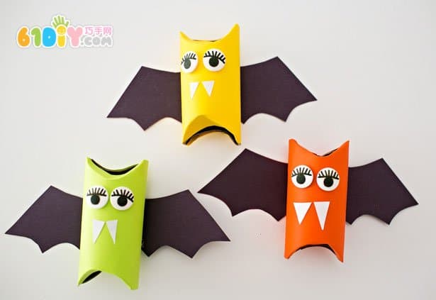 Teach children to make cute Halloween rainbow bats