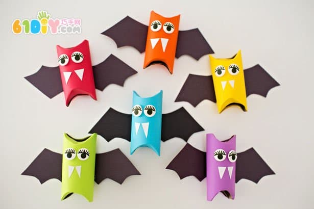 Teach children to make cute Halloween rainbow bats