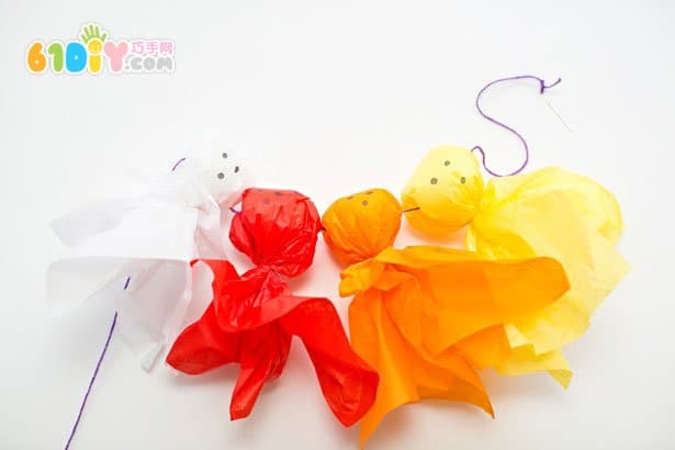 Children's DIY Halloween Rainbow Ghost Ornament