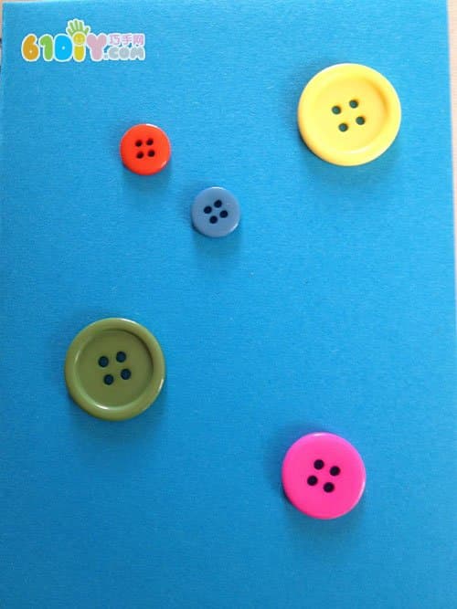 Buttons made by hand hot air balloon stickers, greeting card