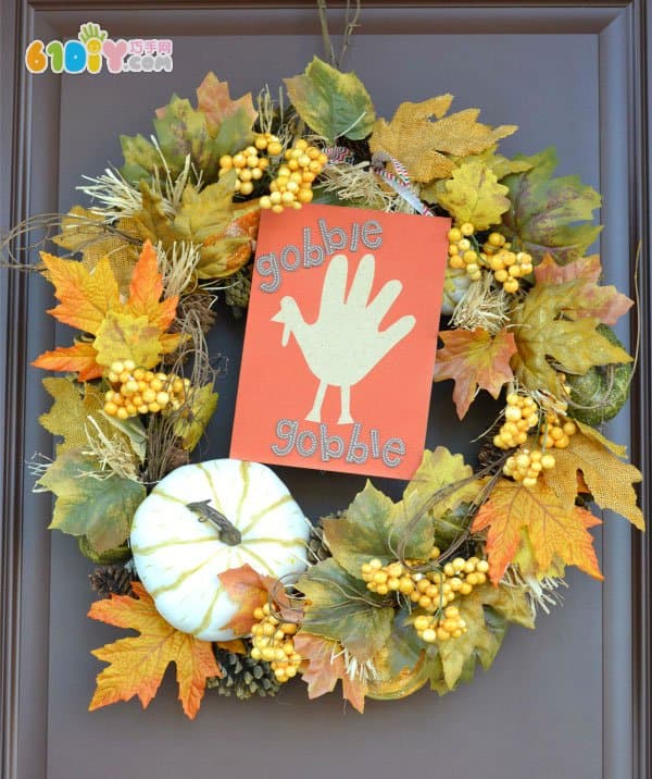 Thanksgiving handprint turkey card making DIY