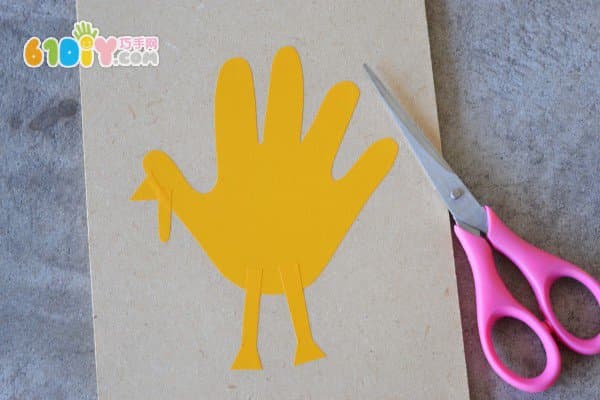 Thanksgiving handprint turkey card making DIY