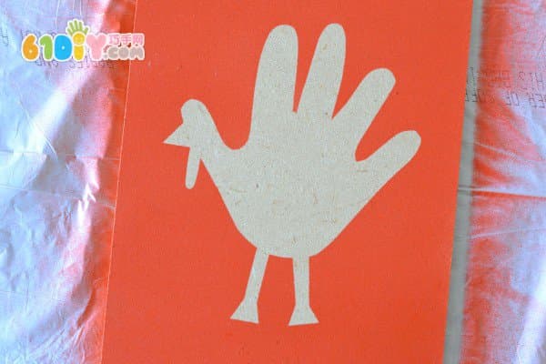 Thanksgiving handprint turkey card making DIY