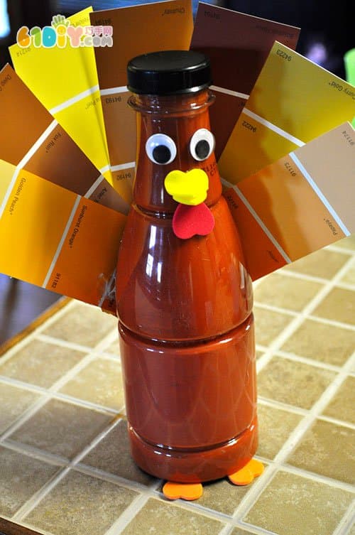 Waste utilization beverage bottle turkey handmade