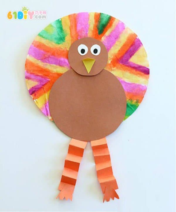 Kindergarten children's method of making turkey