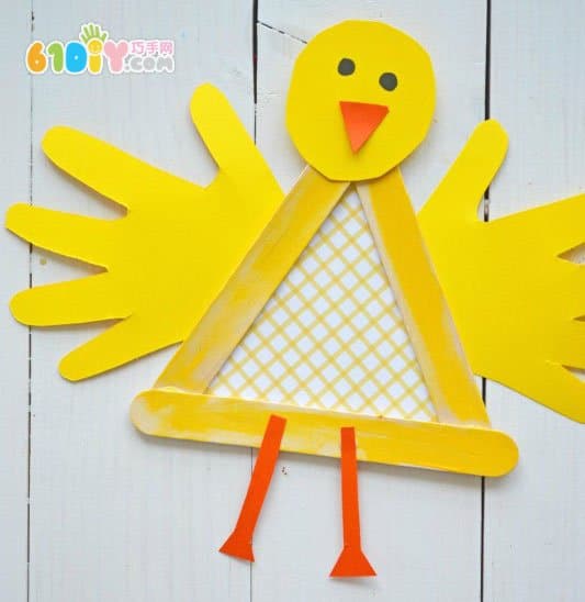 Children's creative DIY ice cream bar triangle chicken