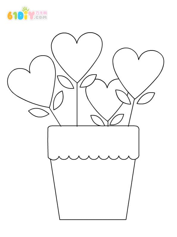 Love flower pot