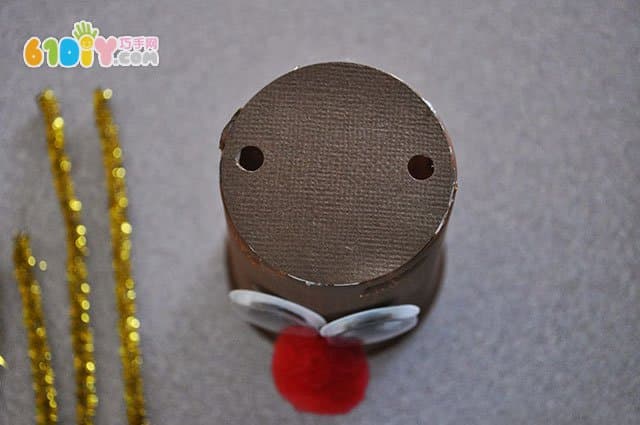 Children's handmade disposable cup DIY Christmas reindeer