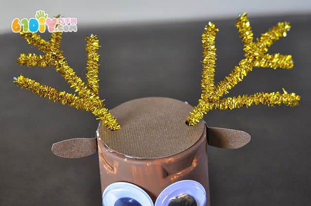 Children's handmade disposable cup DIY Christmas reindeer