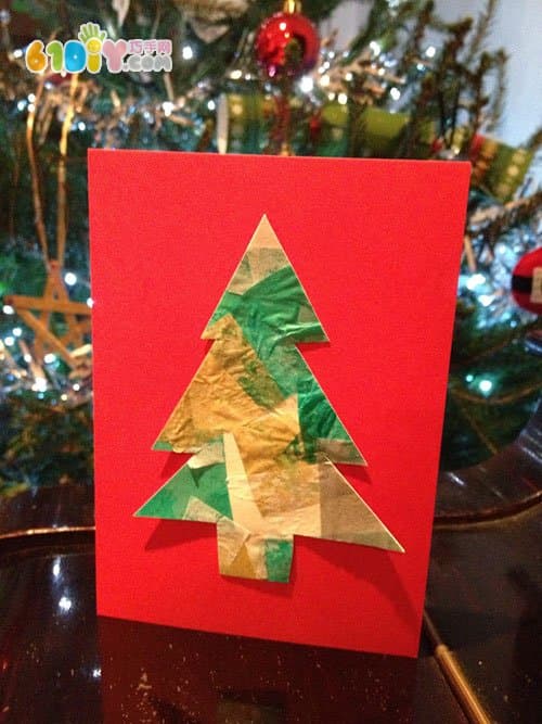 Christmas tree greeting card handmade