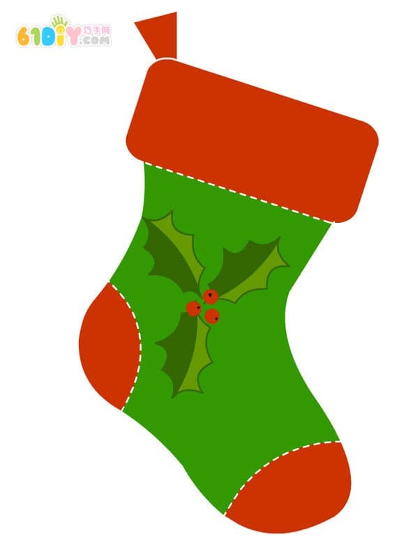 Kindergarten Christmas stocking coloring chart