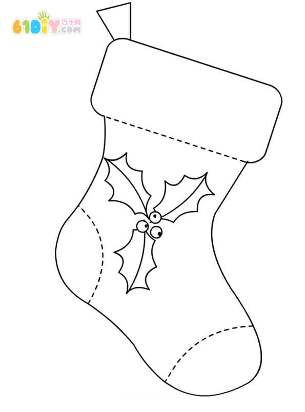 Kindergarten Christmas stocking coloring chart