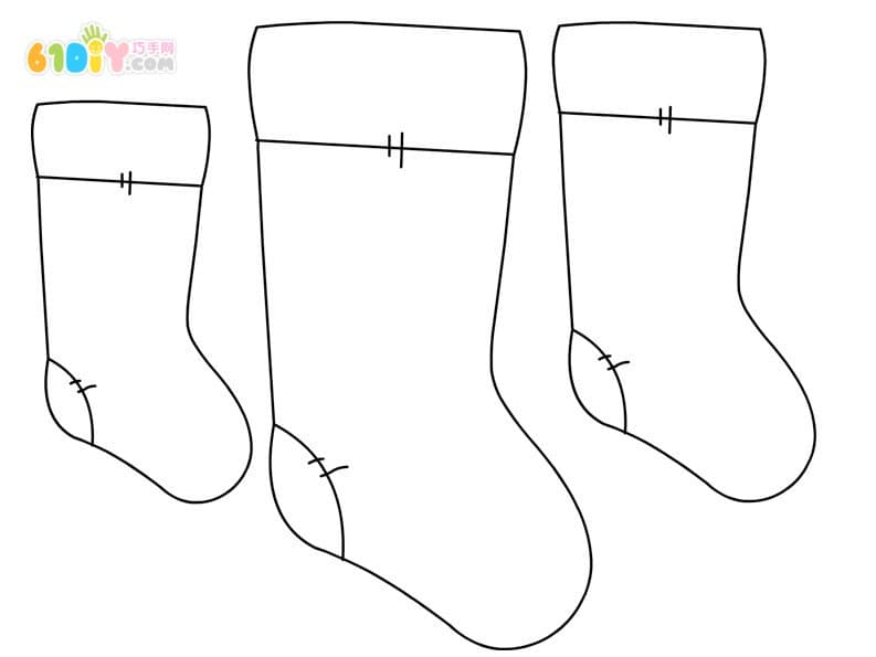Kindergarten Christmas stocking coloring chart