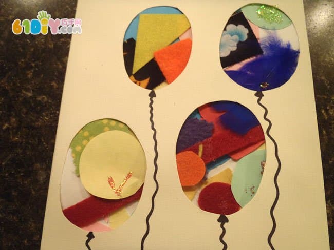 Creative making balloon birthday card