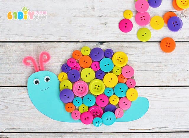 CD button DIY making flower snail