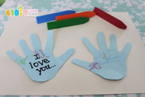 I love you so many small hand card making