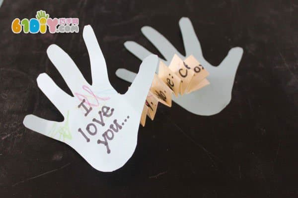 I love you so many small hand card making