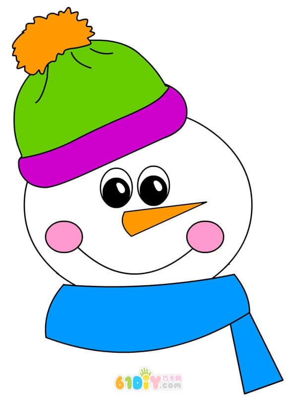 8 simple and cute snowman coloring maps