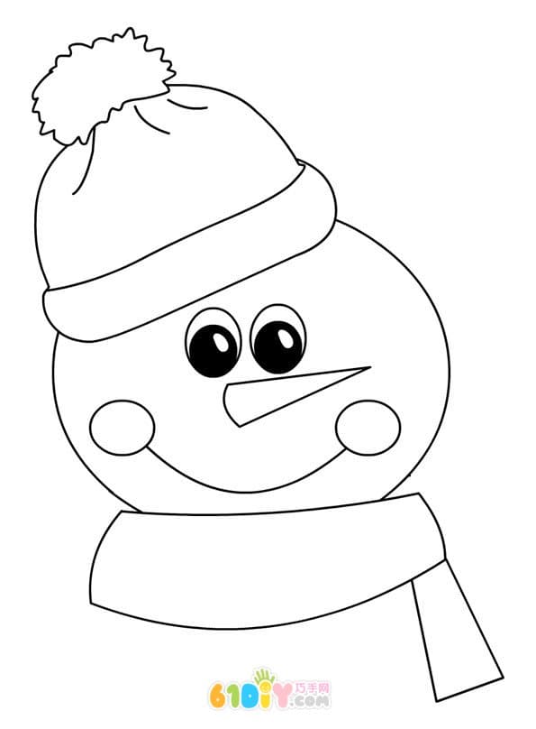 8 simple and cute snowman coloring maps