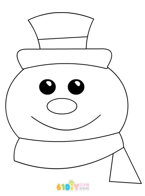 8 simple and cute snowman coloring maps