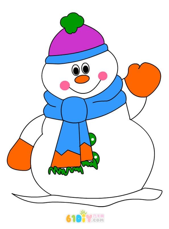 8 simple and cute snowman coloring maps