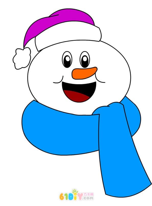 8 simple and cute snowman coloring maps