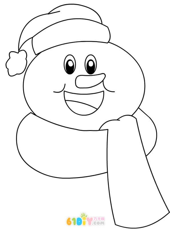 8 simple and cute snowman coloring maps